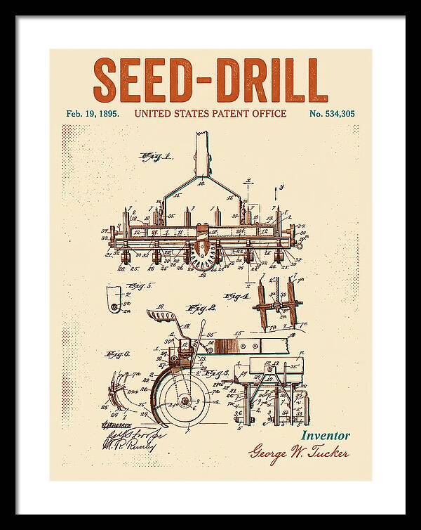 Seed Drill Retro Patent Us534305a