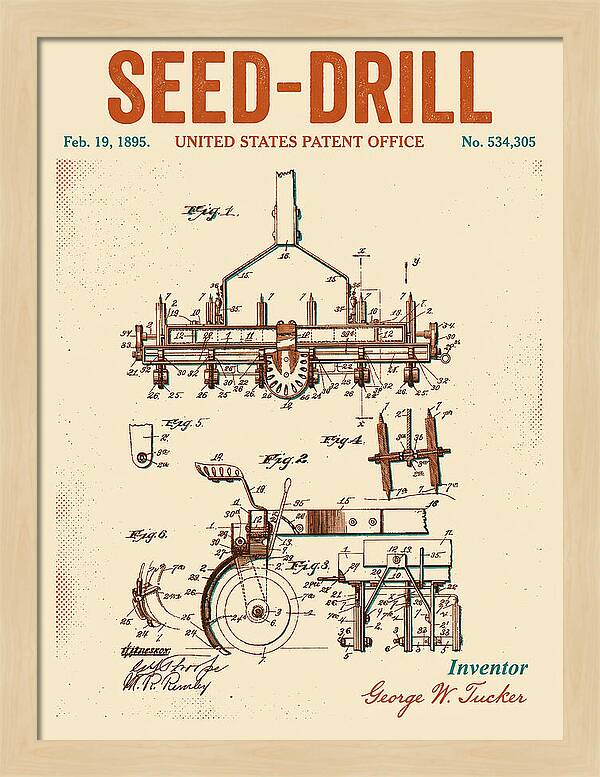 Seed Drill Retro Patent Us534305a