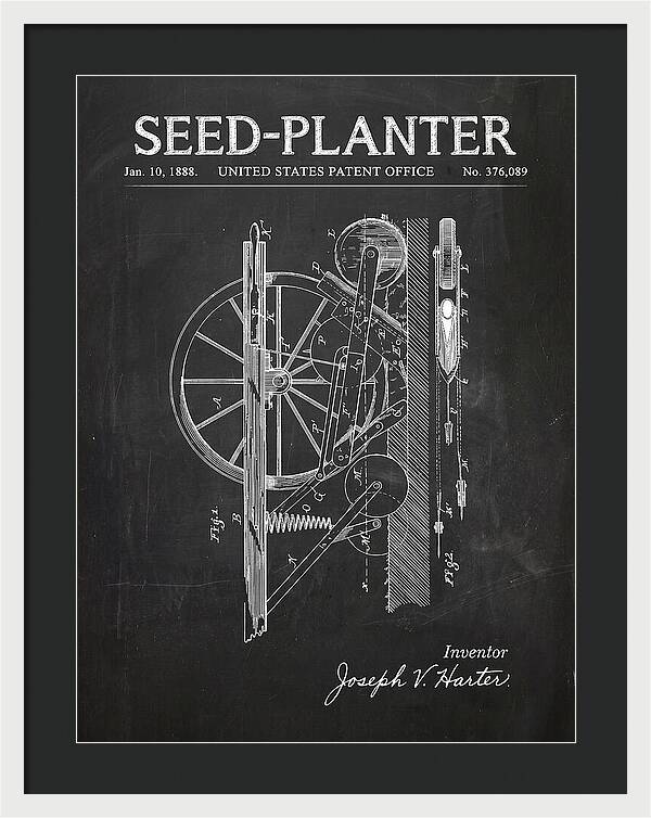 Seed Planter Chalkboard Patent Us376089a