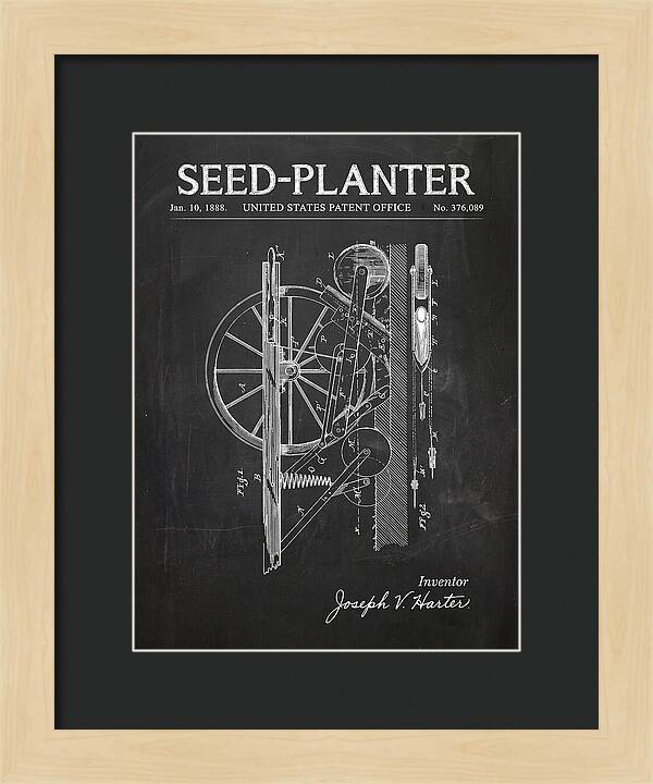 Seed Planter Chalkboard Patent Us376089a
