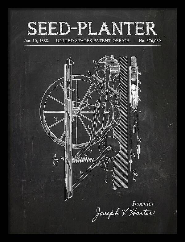 Seed Planter Chalkboard Patent Us376089a