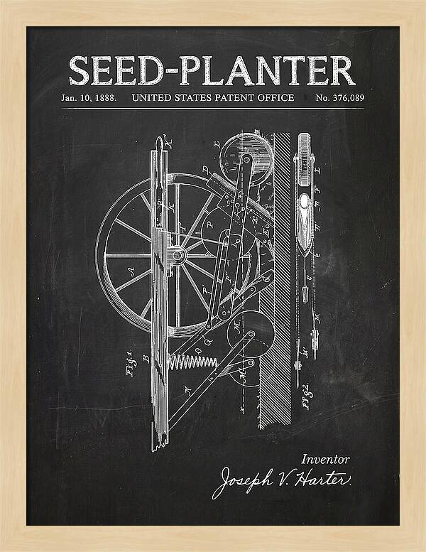 Seed Planter Chalkboard Patent Us376089a