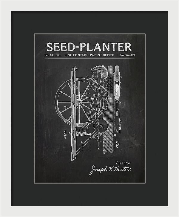Seed Planter Chalkboard Patent Us376089a