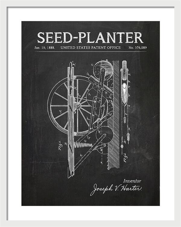 Seed Planter Chalkboard Patent Us376089a