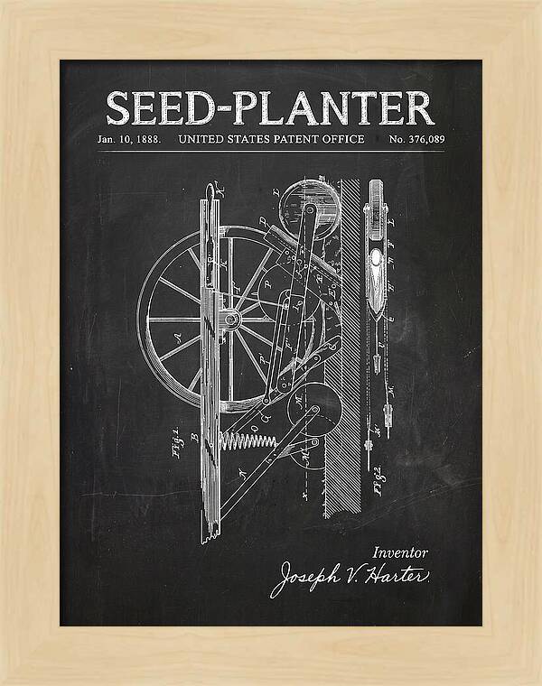 Seed Planter Chalkboard Patent Us376089a