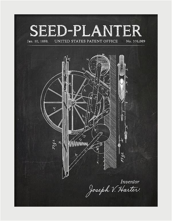 Seed Planter Chalkboard Patent Us376089a