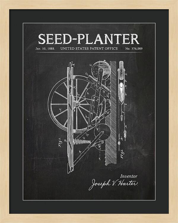 Seed Planter Chalkboard Patent Us376089a