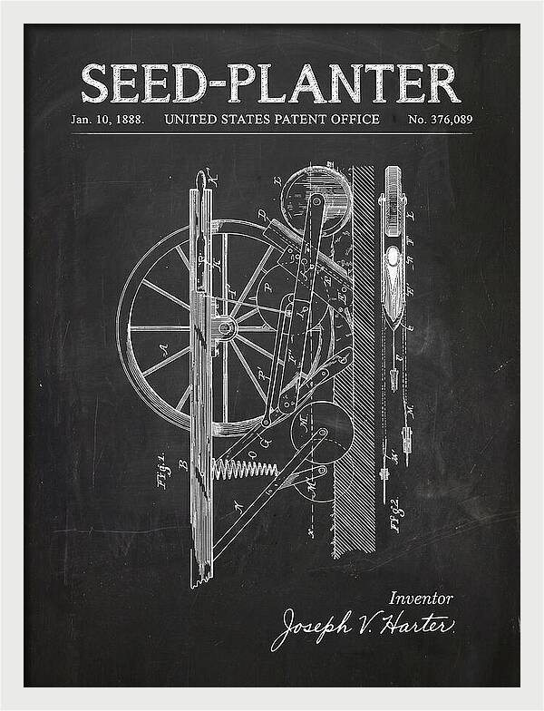 Seed Planter Chalkboard Patent Us376089a