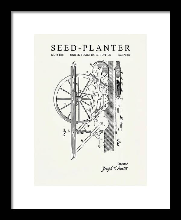 Seed Planter Minimalist Patent Us376089a