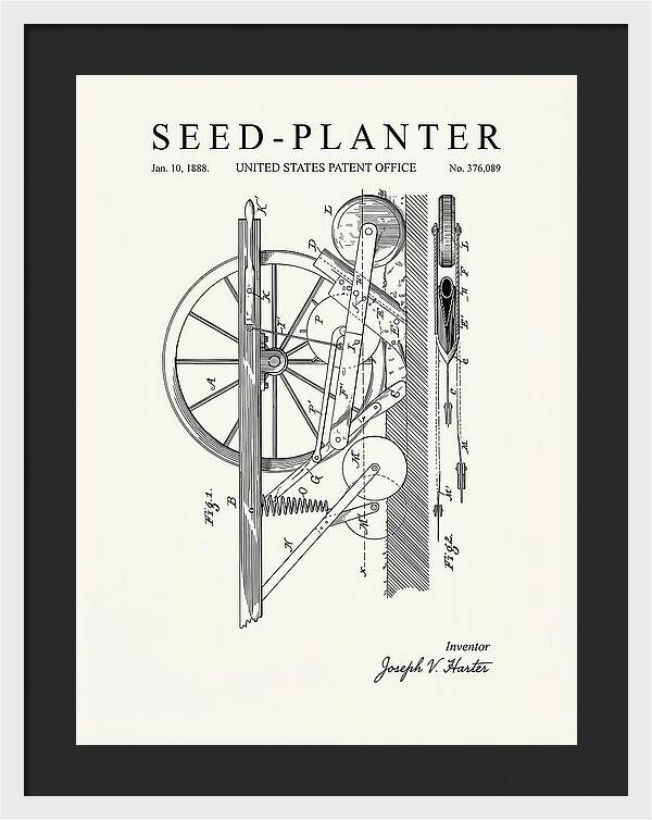Seed Planter Minimalist Patent Us376089a