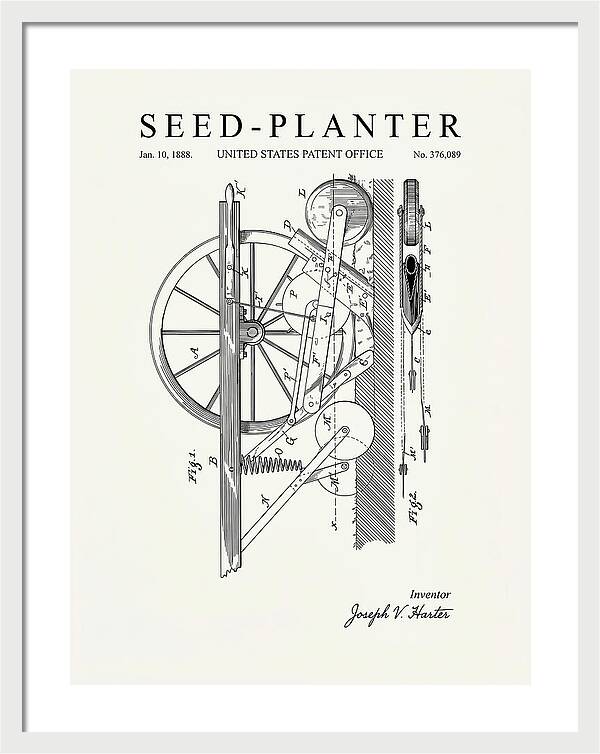 Seed Planter Minimalist Patent Us376089a