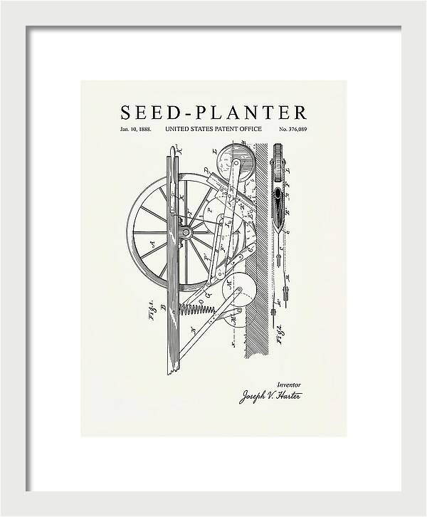 Seed Planter Minimalist Patent Us376089a