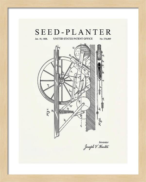 Seed Planter Minimalist Patent Us376089a