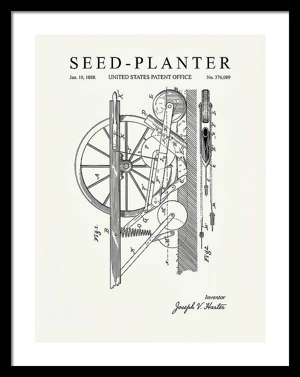 Seed Planter Minimalist Patent Us376089a