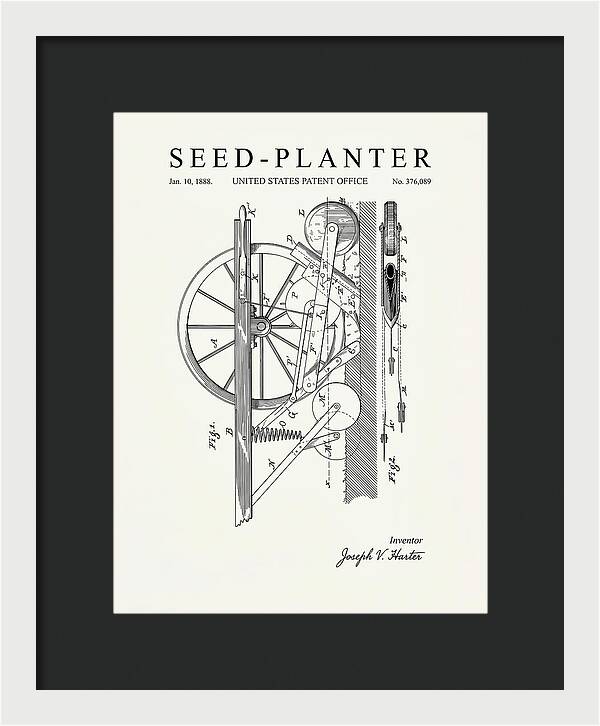 Seed Planter Minimalist Patent Us376089a