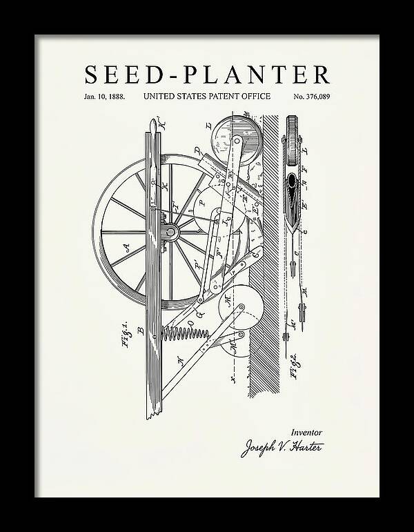 Seed Planter Minimalist Patent Us376089a