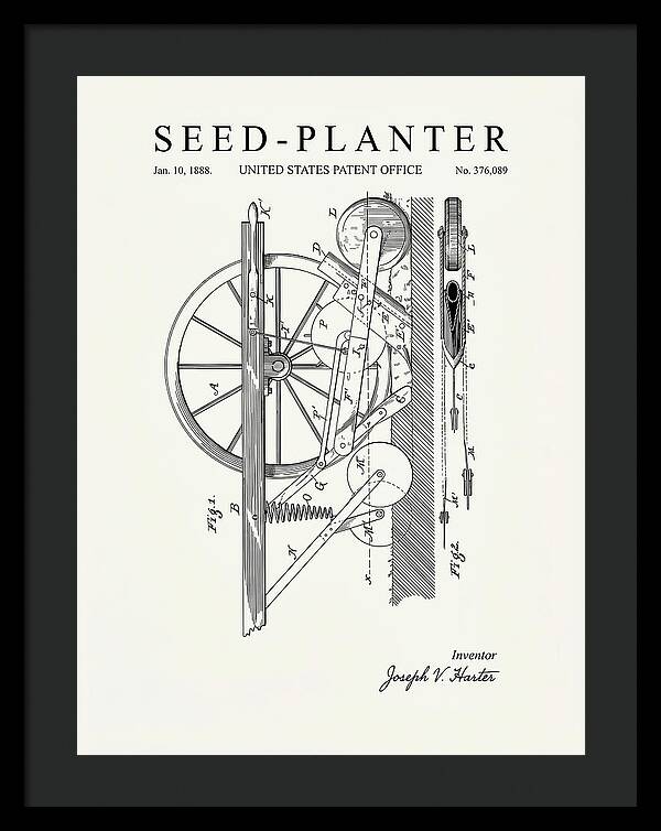 Seed Planter Minimalist Patent Us376089a