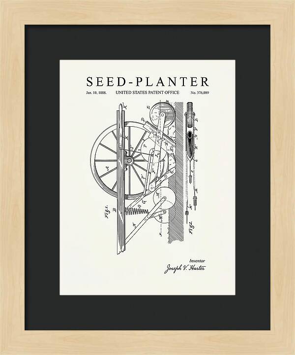 Seed Planter Minimalist Patent Us376089a