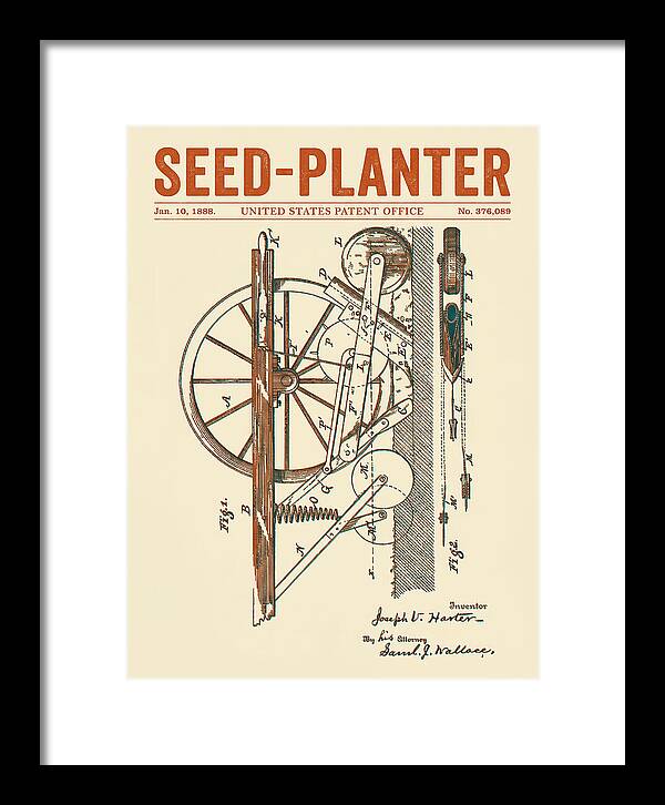 Seed Planter Retro Patent Us376089a