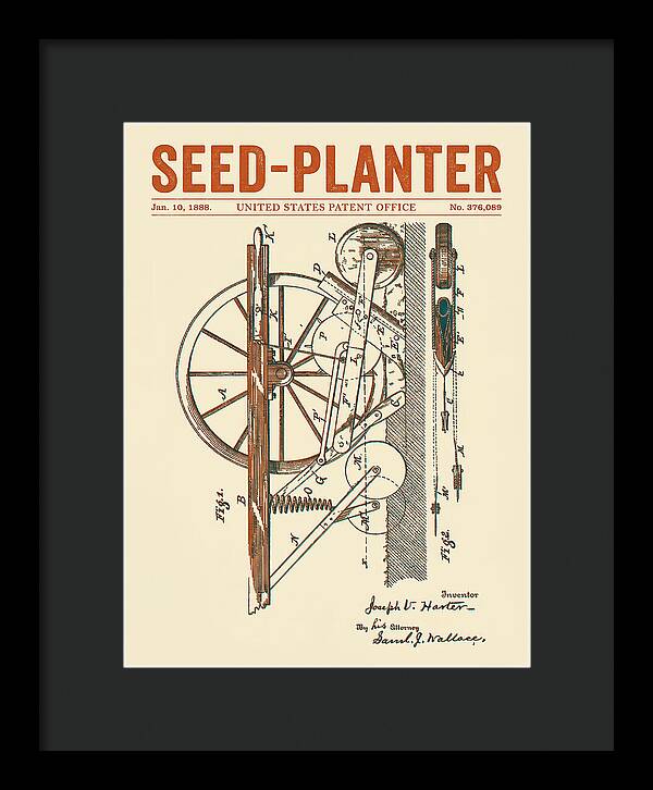 Seed Planter Retro Patent Us376089a