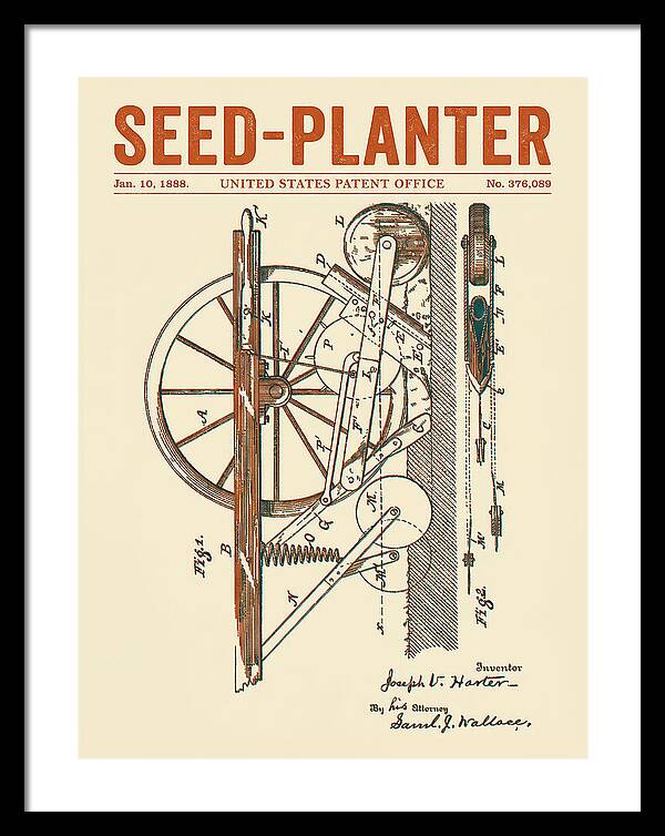 Seed Planter Retro Patent Us376089a