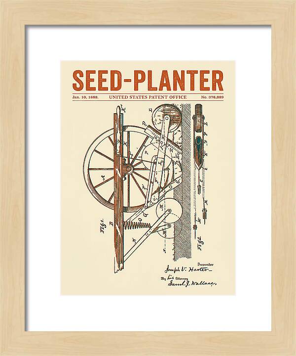 Seed Planter Retro Patent Us376089a