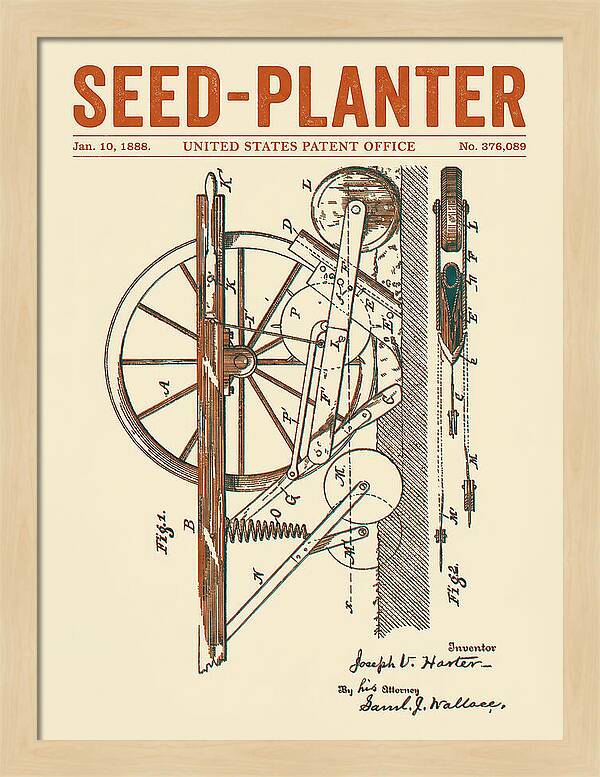 Seed Planter Retro Patent Us376089a