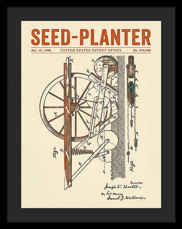 Seed Planter Retro Patent Us376089a