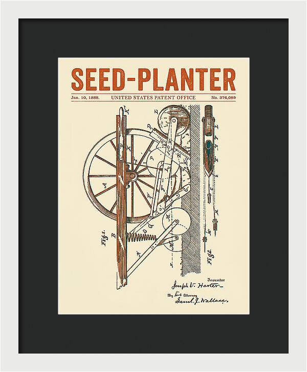 Seed Planter Retro Patent Us376089a
