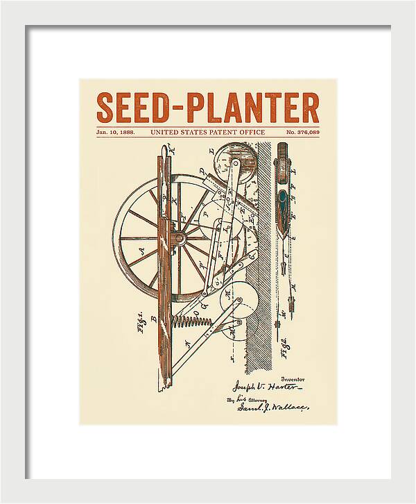 Seed Planter Retro Patent Us376089a