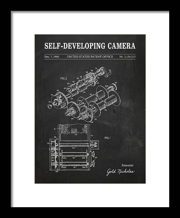 Self Developing Camera Polaroid Chalkboard Patent Us3134313a
