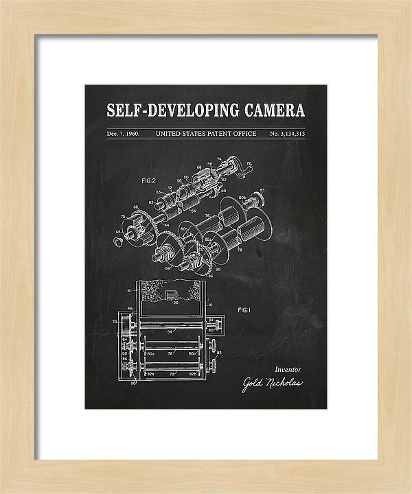 Self Developing Camera Polaroid Chalkboard Patent Us3134313a