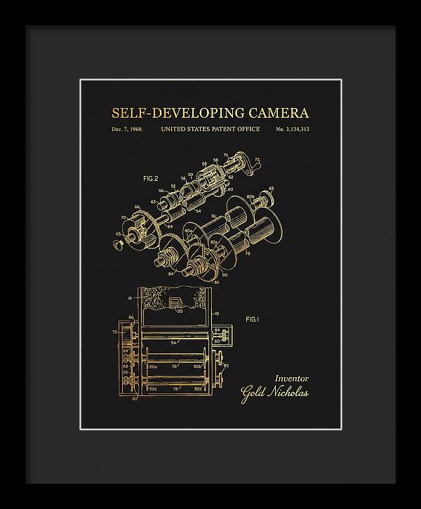 Self Developing Camera Polaroid Gold Patent Us3134313a