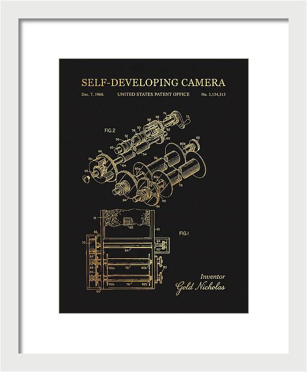 Self Developing Camera Polaroid Gold Patent Us3134313a