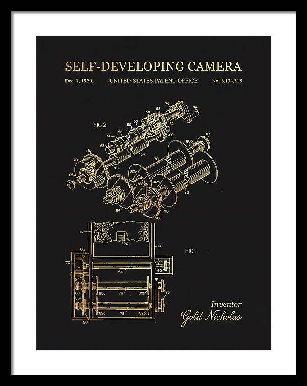 Self Developing Camera Polaroid Gold Patent Us3134313a