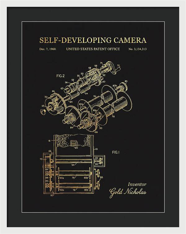 Self Developing Camera Polaroid Gold Patent Us3134313a