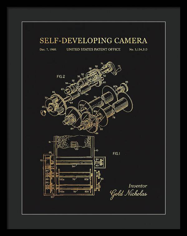Self Developing Camera Polaroid Gold Patent Us3134313a