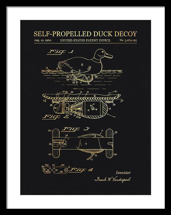 Self Propelled Duck Decoy Gold Patent Us3074195a
