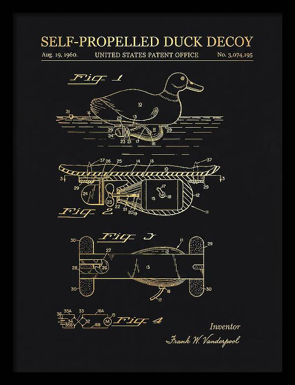 Self Propelled Duck Decoy Gold Patent Us3074195a