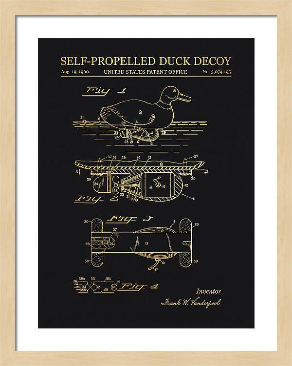 Self Propelled Duck Decoy Gold Patent Us3074195a