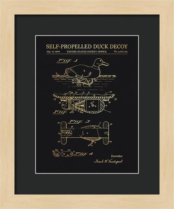 Self Propelled Duck Decoy Gold Patent Us3074195a