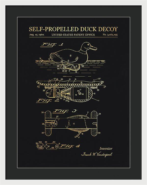 Self Propelled Duck Decoy Gold Patent Us3074195a