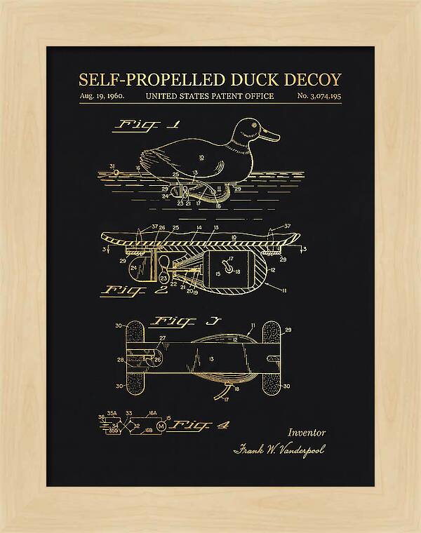 Self Propelled Duck Decoy Gold Patent Us3074195a