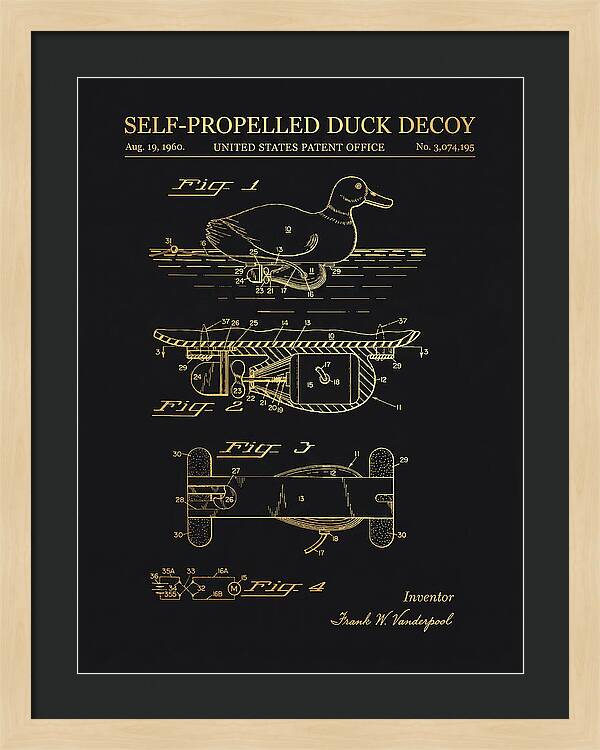 Self Propelled Duck Decoy Gold Patent Us3074195a