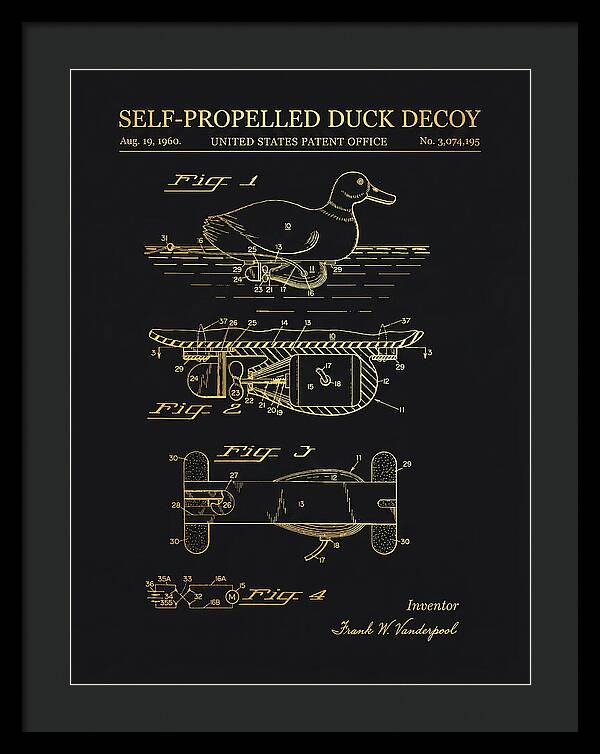 Self Propelled Duck Decoy Gold Patent Us3074195a