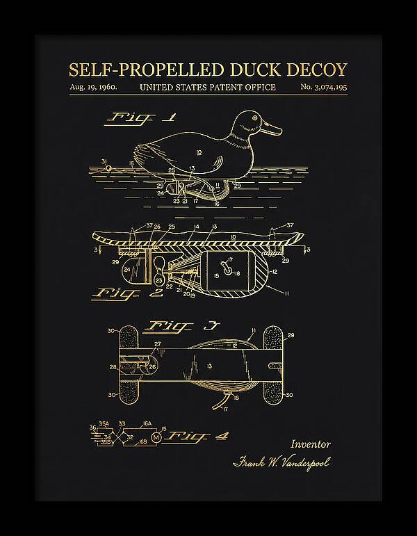 Self Propelled Duck Decoy Gold Patent Us3074195a