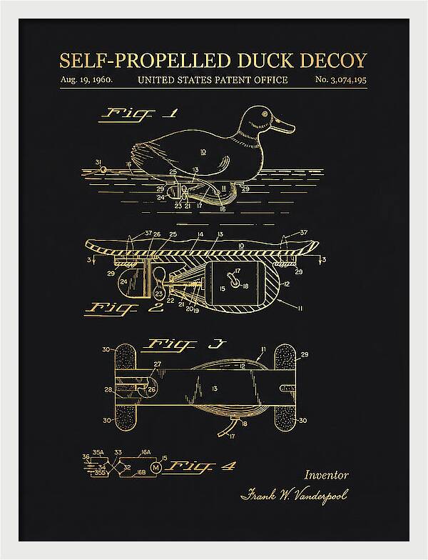 Self Propelled Duck Decoy Gold Patent Us3074195a