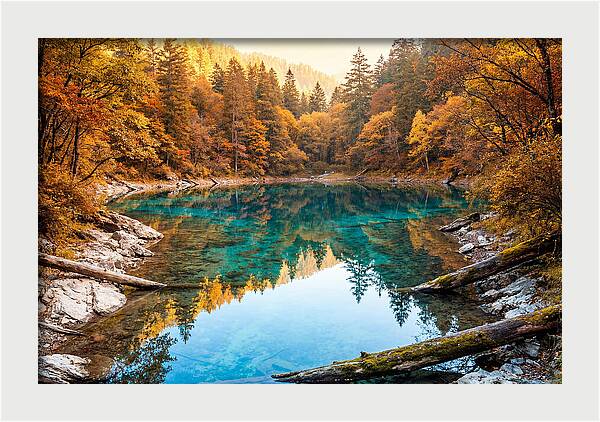 Serene Autumn At Five Flower Lake