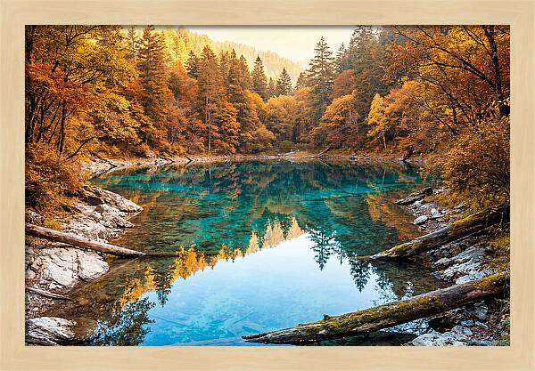 Serene Autumn At Five Flower Lake