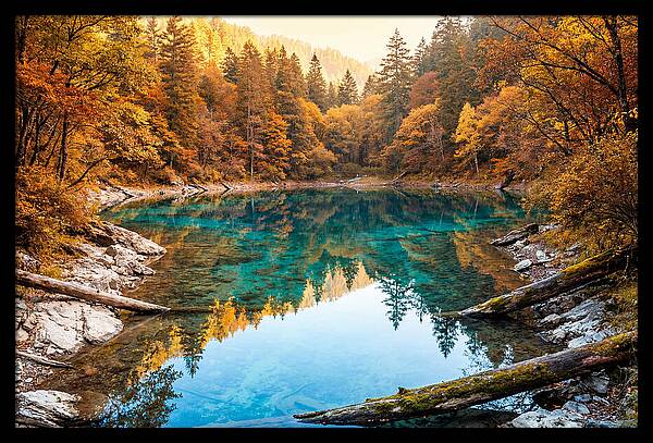 Serene Autumn At Five Flower Lake